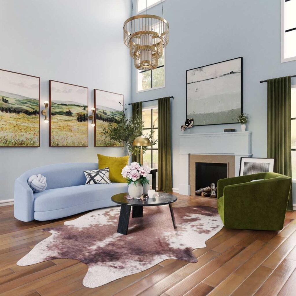 Comfortable living space with fireplace featured in our House Renovations and Conservations guide