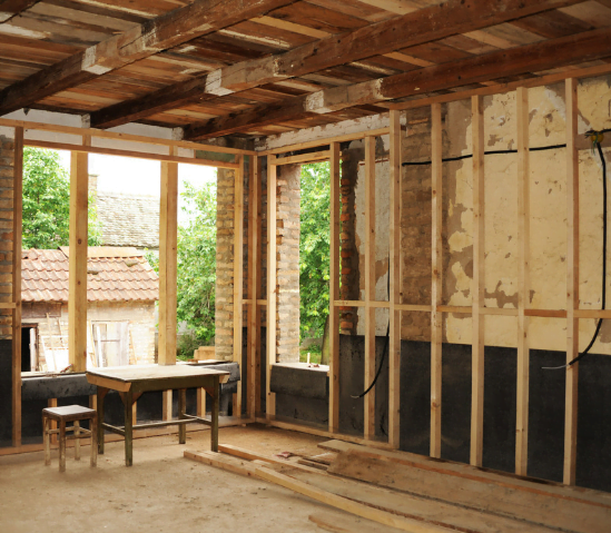 Successful home renovation project underway, highlighting the importance of budgeting and architectural design.