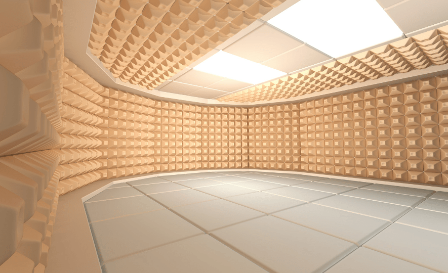 Architectural design featuring soundproofing techniques to create a serene living space in a modern residential setting.
